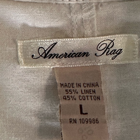 American Rag Lightweight Jacket Double Breasted Winter White Ladies L Rn#109986 - Picture 3 of 6